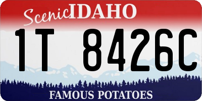 ID license plate 1T8426C