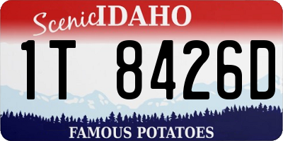 ID license plate 1T8426D