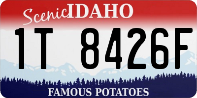 ID license plate 1T8426F
