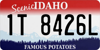 ID license plate 1T8426L