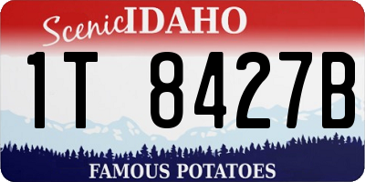 ID license plate 1T8427B