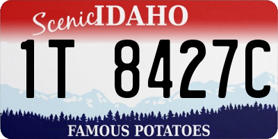 ID license plate 1T8427C