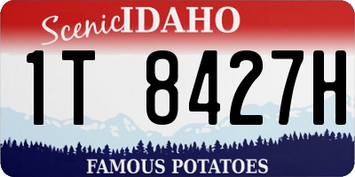 ID license plate 1T8427H