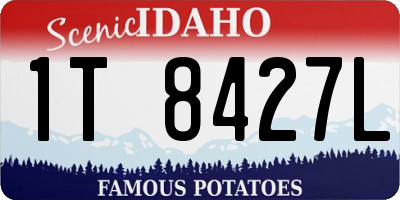 ID license plate 1T8427L