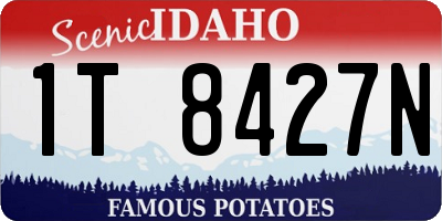 ID license plate 1T8427N