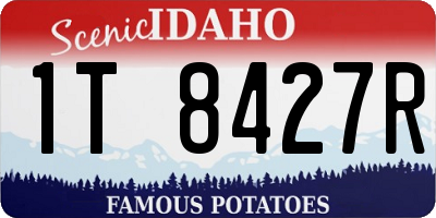 ID license plate 1T8427R