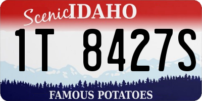 ID license plate 1T8427S