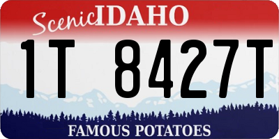 ID license plate 1T8427T
