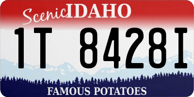 ID license plate 1T8428I