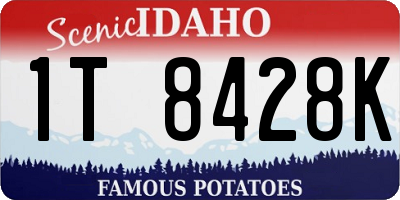 ID license plate 1T8428K