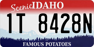 ID license plate 1T8428N