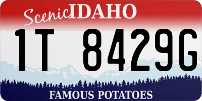 ID license plate 1T8429G