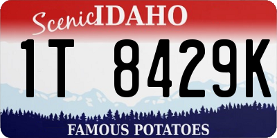 ID license plate 1T8429K