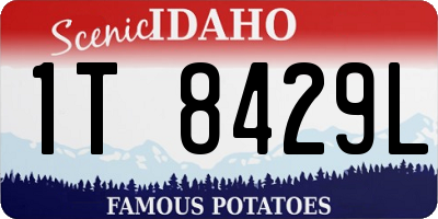 ID license plate 1T8429L