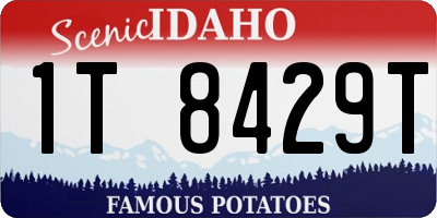 ID license plate 1T8429T