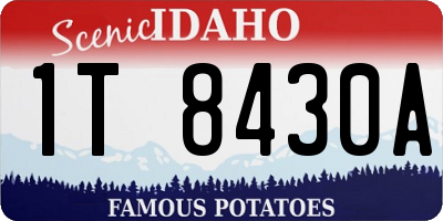 ID license plate 1T8430A