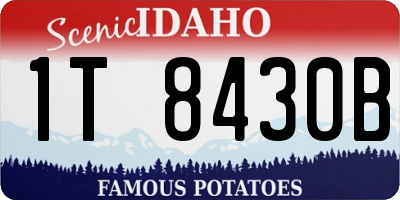 ID license plate 1T8430B