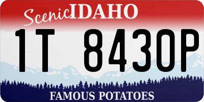 ID license plate 1T8430P