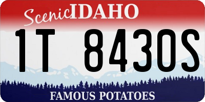 ID license plate 1T8430S