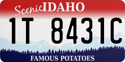 ID license plate 1T8431C