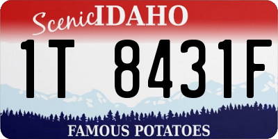 ID license plate 1T8431F