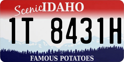ID license plate 1T8431H