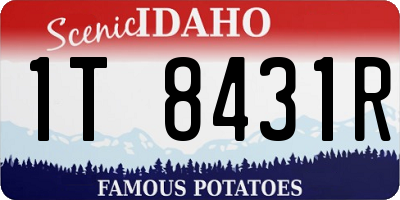 ID license plate 1T8431R