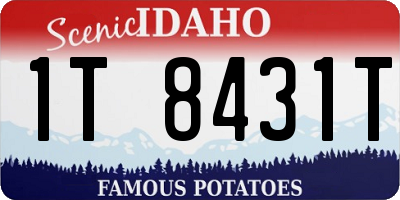 ID license plate 1T8431T
