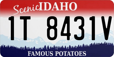ID license plate 1T8431V