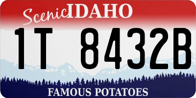 ID license plate 1T8432B