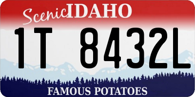 ID license plate 1T8432L
