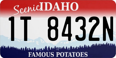 ID license plate 1T8432N
