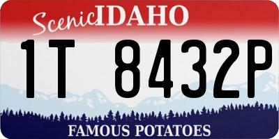 ID license plate 1T8432P