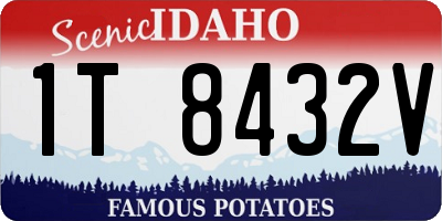 ID license plate 1T8432V