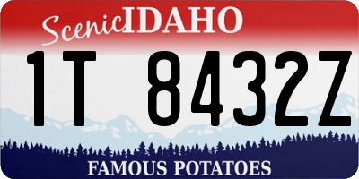 ID license plate 1T8432Z