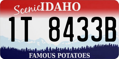 ID license plate 1T8433B