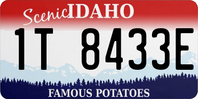 ID license plate 1T8433E