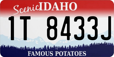 ID license plate 1T8433J