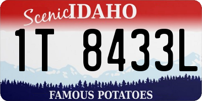 ID license plate 1T8433L