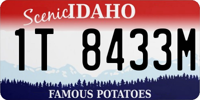 ID license plate 1T8433M