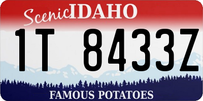 ID license plate 1T8433Z