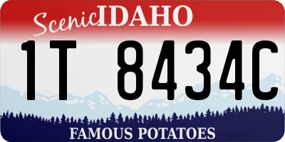 ID license plate 1T8434C