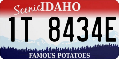 ID license plate 1T8434E