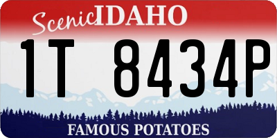 ID license plate 1T8434P