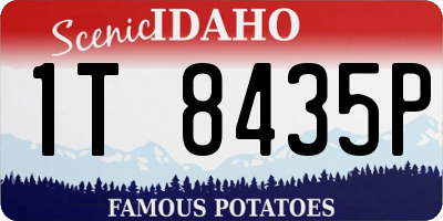 ID license plate 1T8435P