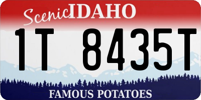 ID license plate 1T8435T