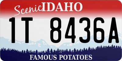 ID license plate 1T8436A