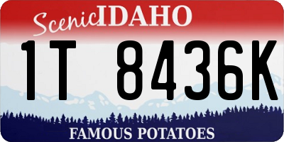 ID license plate 1T8436K