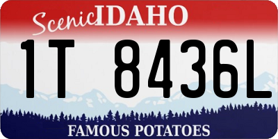 ID license plate 1T8436L