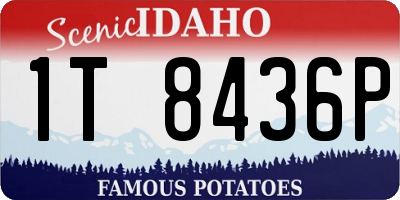 ID license plate 1T8436P